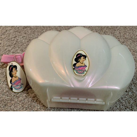 Vintage 1992 DISNEY Aladdin Jasmine Lotus Flower Lunch Box Kit W/ Thermos NWT - Picture 2 of 12